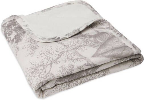 Jollein x Pimpelmees Forest Animals baby ledikantdeken 100x150cm lichtgrijs