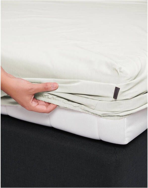 ESSENZA Minte hoeslaken van katoensatijn 300TC, hoekhoogte 35 cm