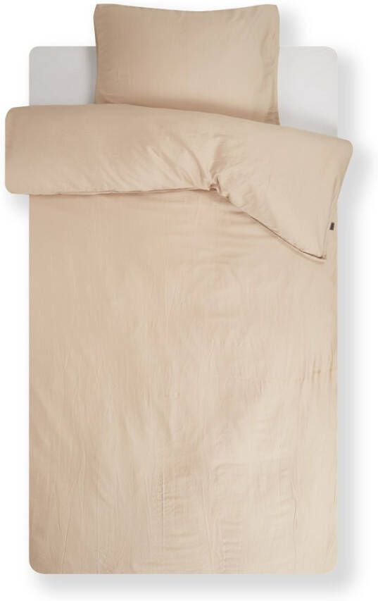 Essenza Minte Dekbedovertrek 1 persoons(140x200/220 Cm + 1 Sloop) Katoen Satijn Cement