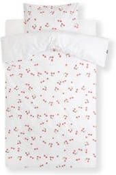 Snurk Cherries dekbedovertrekset van biologisch katoen perkal 160TC inclusief kussensloop