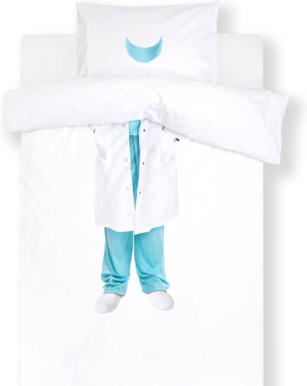 Snurk Doctor kinderdekbedovertrekset van biologisch katoen perkal 160TC inclusief kussensloop