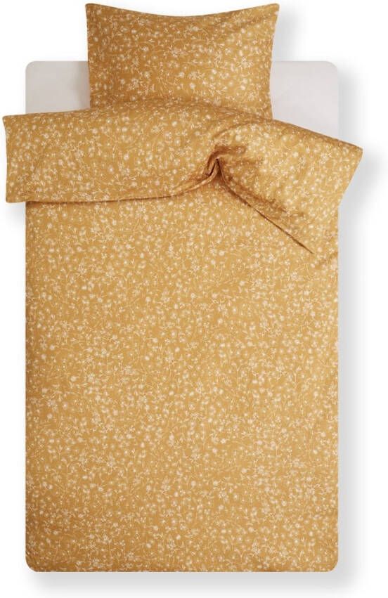 Yumeko Fields Of Gold dekbedovertrekset van biologisch katoensatijn 300TC inclusief kussenslopen