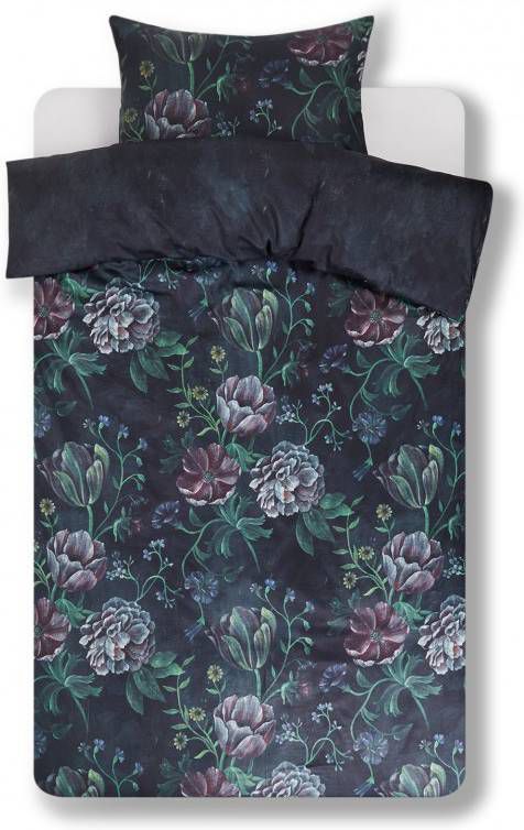 Essenza Elizabeth Dekbedovertrek Lits-jumeaux (240x200/220 Cm + 2 Slopen) Katoen Satijn Dark Blue