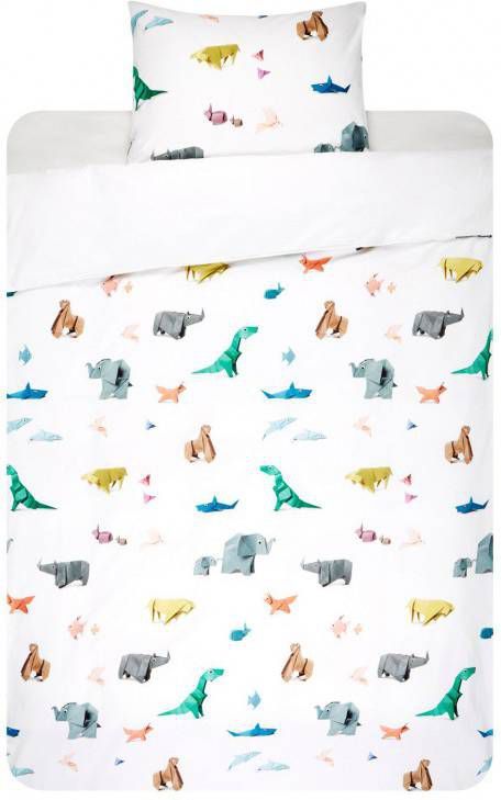 Snurk Beddengoed SNURK Paper Zoo dekbedovertrek 2-persoons (200x200/220 cm + 2 slopen)