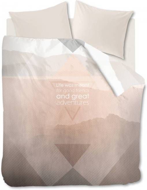 Ambiante dekbedovertrek Good Friends beige 140x200/220 cm Leen Bakker