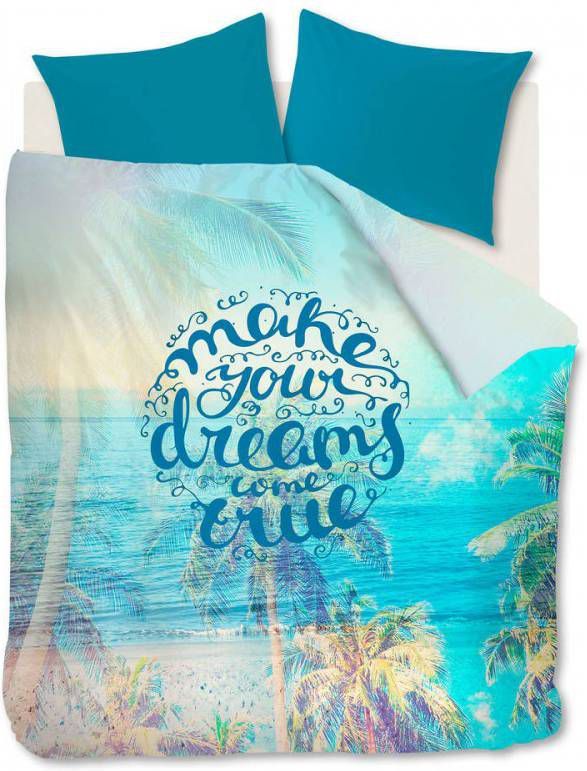 Ambiante dekbedovertrek Polly aquablauw 240x200/220 cm Leen Bakker