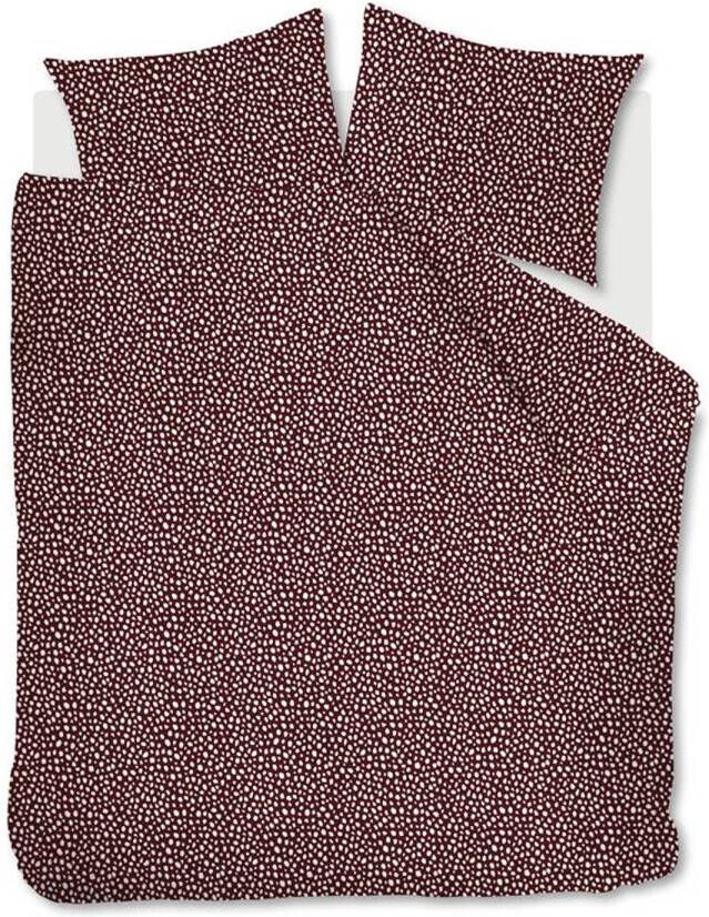 Ambiante Harley Dekbedovertrek Lits jumeaux(240x200/220 Cm + 2 Slopen) Katoen Satijn Dark Red