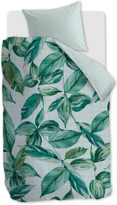 Ambiante Isabel Flanel Dekbedovertrek 1 persoons(140x200/220 Cm + 1 Sloop) Flanel Green