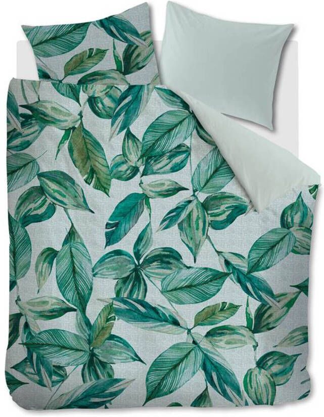 Ambiante Isabel Flanel Dekbedovertrek 2 persoons(200x200/220 Cm + 2 Slopen) Flanel Green