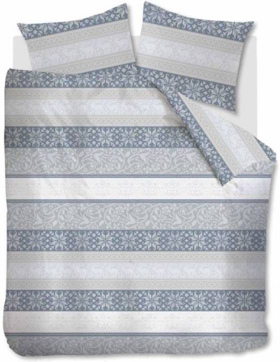 Ambiante Ruben Flanel Dekbedovertrek Lits-jumeaux (240x200/220 Cm + 2 Slopen) Flanel Grey