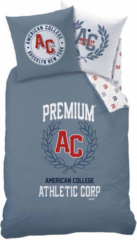 Slaaptextiel nl American College Athletic Dekbedovertrek Eenpersoons 140 X 200 Cm Multi