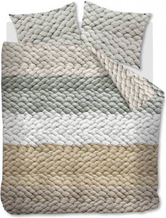 Ariadne at Home Chunky Dekbedovertrek 2-persoons (200x200/220 Cm + 2 Slopen) Katoen Green