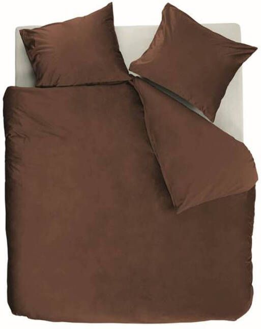 At Home Tender Dekbedovertrek 2 persoons(200x200/220 Cm + 2 Slopen) Microvezel Brown