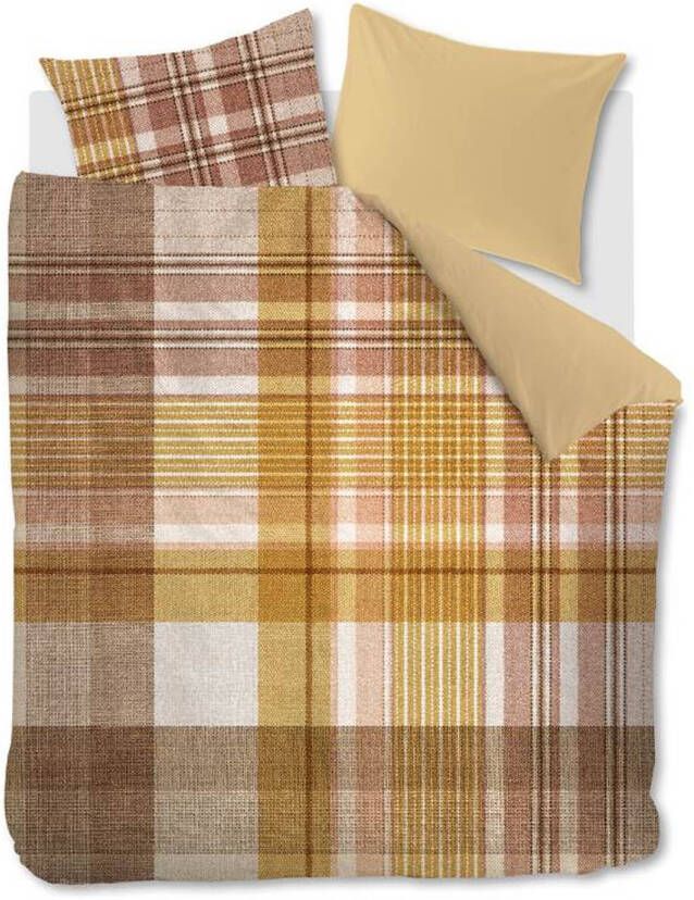 Beddinghouse Abbey Dekbedovertrek 2 persoons(200x200/220 Cm + 2 Slopen) Katoen Satijn Yellow