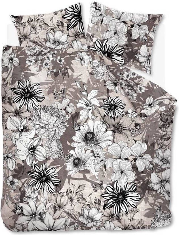Beddinghouse Black Garden Dekbedovertrek 2 persoons(200x200/220 Cm + 2 Slopen) Katoen Naturel