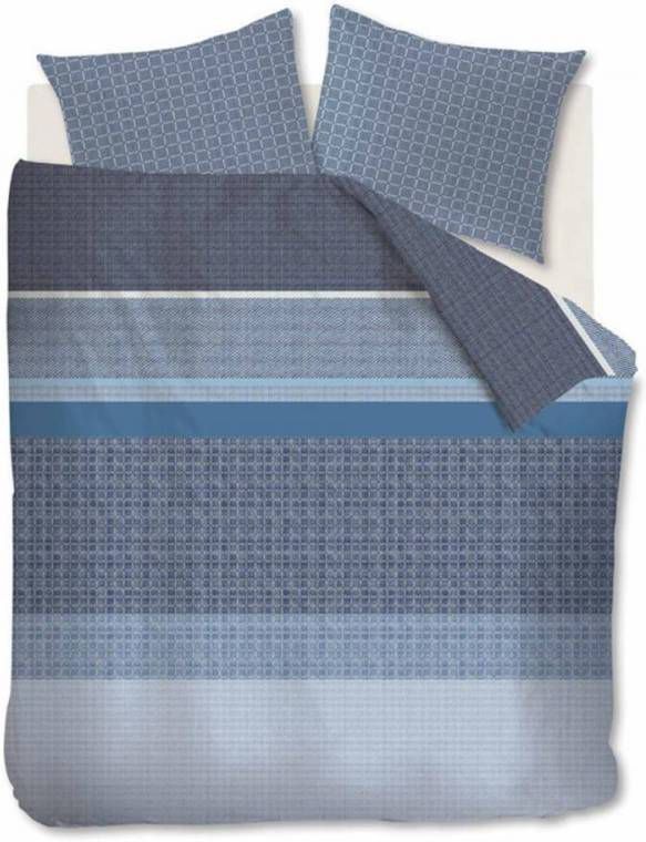 Beddinghouse Birger Dekbedovertrek 1 persoons(140x200/220 Cm + 1 Sloop) Katoen Blauw