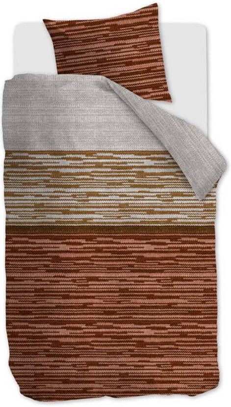 Beddinghouse Fardau Flanel Dekbedovertrek 1 persoons(140x200/220 Cm + 1 Sloop) Flanel Terra