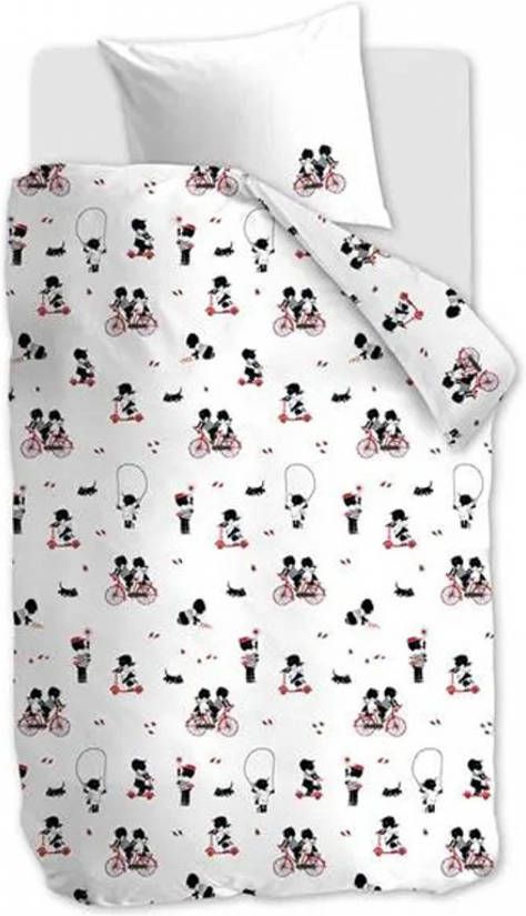 Beddinghouse Fiep Westendorp Buitenspelen kinderdekbedovertrekset van katoen 144TC inclusief kussenslopen