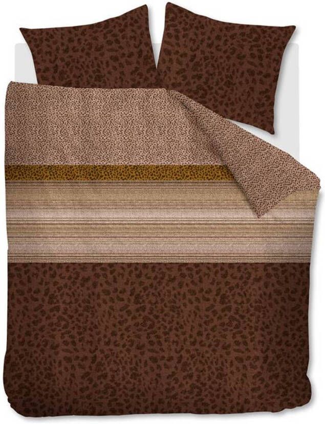 Beddinghouse Gino Flanel Dekbedovertrek Lits jumeaux(240x200/220 Cm + 2 Slopen) Flanel Terra