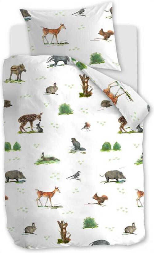 Beddinghouse Kids Forest Animals Dekbedovertrek Katoen Ledikant(100x135 Cm + 1 Sloop) Multi