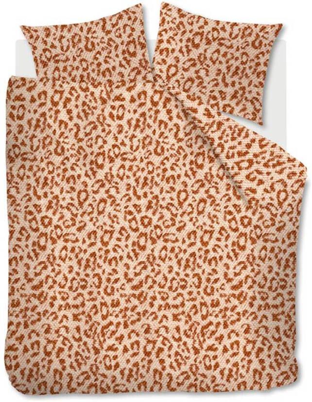 Beddinghouse Leone Flanel Dekbedovertrek 2 persoons(200x200/220 Cm + 2 Slopen) Flanel Terra
