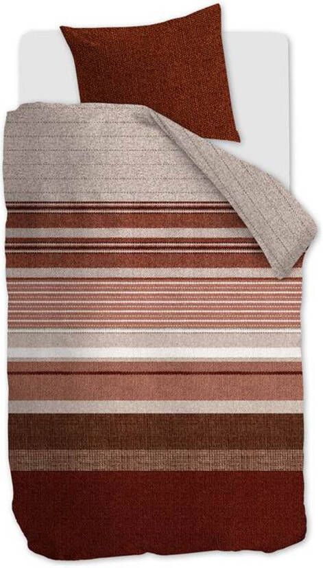 Beddinghouse Lex Dekbedovertrek 1 persoons(140x200/220 Cm + 1 Sloop) Katoen Rood