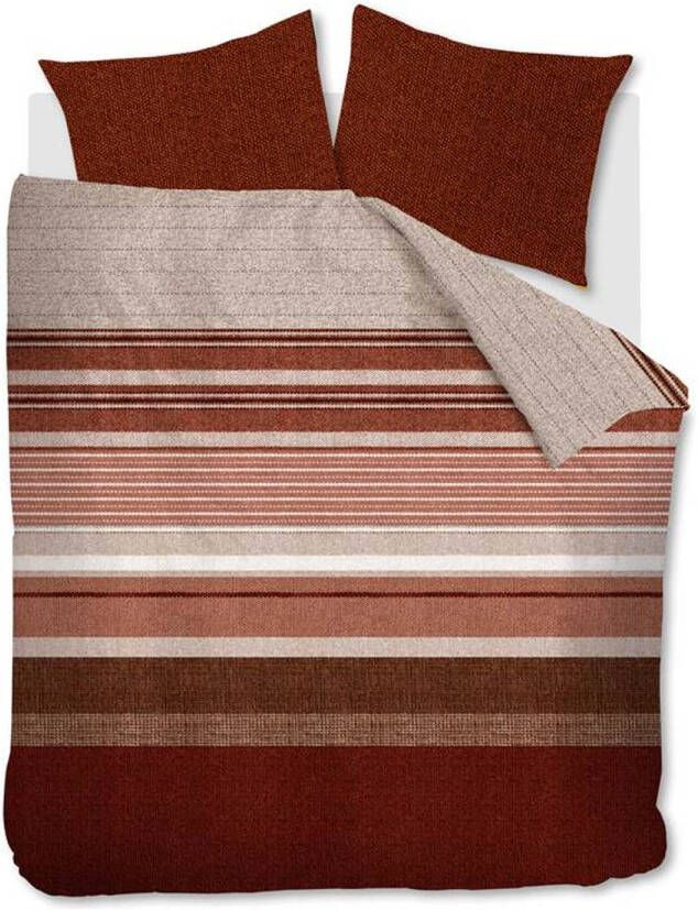 Beddinghouse Lex Dekbedovertrek 2 persoons(200x200/220 Cm + 2 Slopen) Katoen Rood