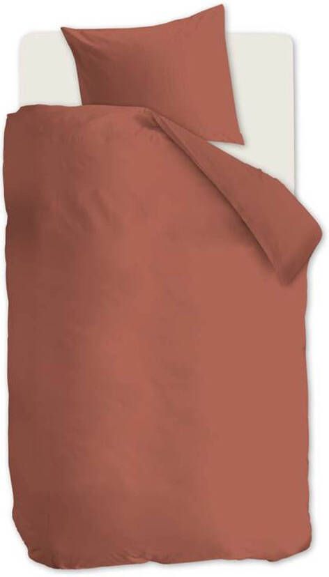 Beddinghouse Organic Basic Dekbedovertrek 1 persoons(140x200/220 Cm + 1 Sloop) Katoen Terra