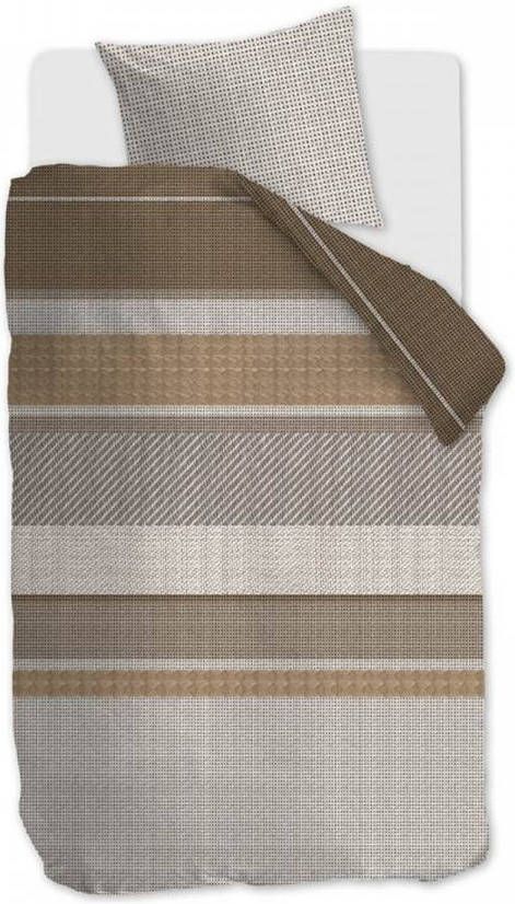 Beddinghouse Webbing Dekbedovertrek 1 persoons(140x200/220 Cm + 1 Sloop) Katoen Natural