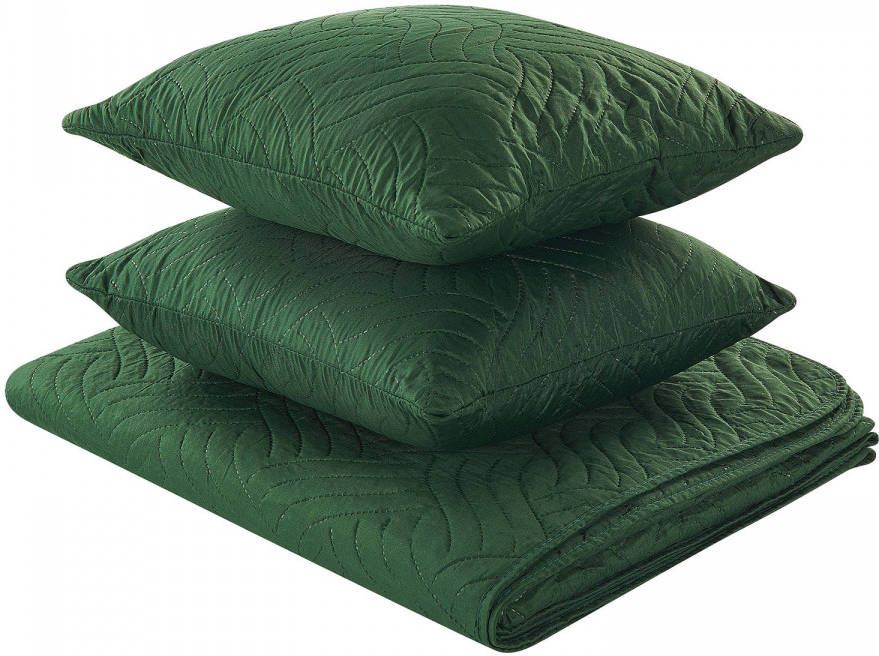 Beliani Babak Sprei groen polyester