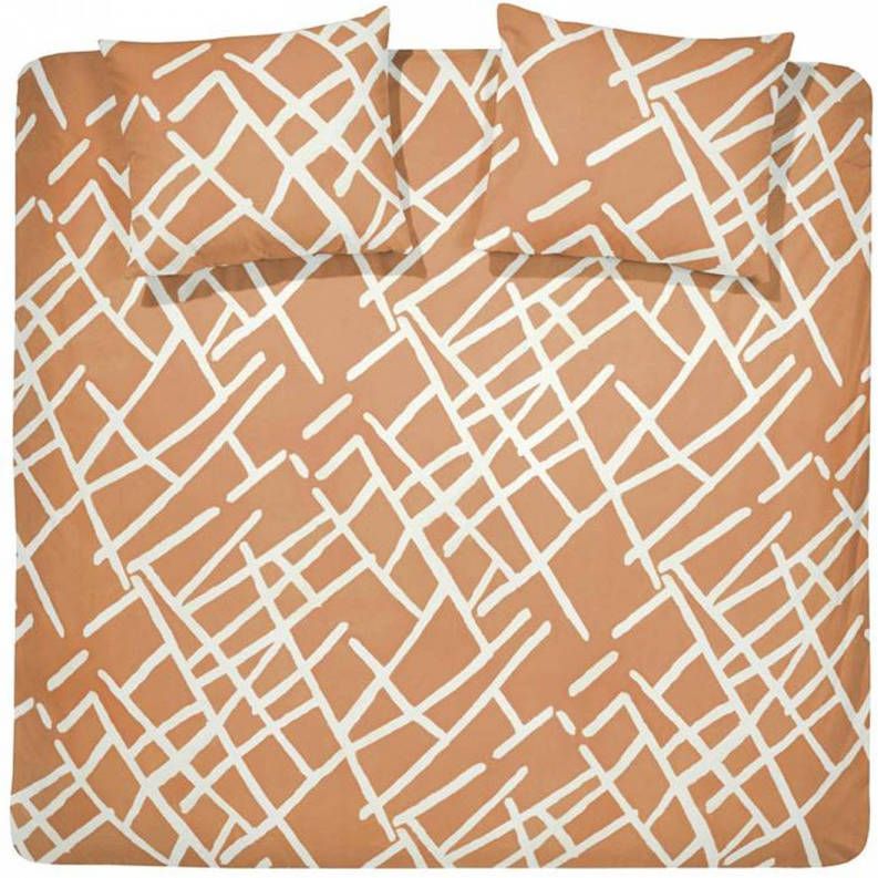Damai Kline Dekbedovertrek 2 persoons(200x200/220 Cm + 2 Slopen) Katoen Caramel