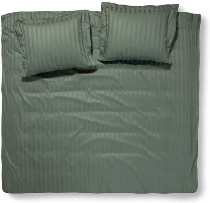 Damai Linea Dekbedovertrek 2 persoons(200x200/220 Cm + 2 Slopen) Katoen Satijn Laurel