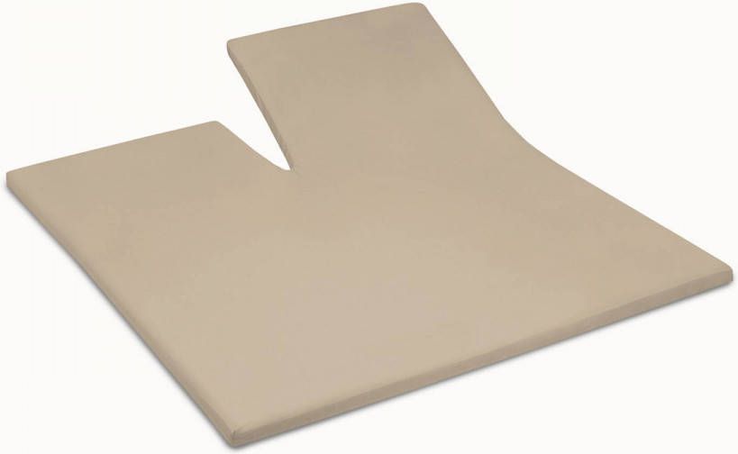 Damai Katoen (biologisch) single-split topper organic satijn 180x200 (30) taupe (tot 15 cm) Bruin