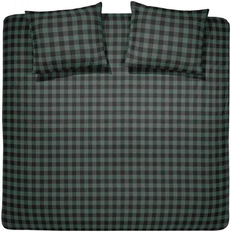Damai Timber Flanel Dekbedovertrek 2 persoons(200x200/220 Cm + 2 Slopen) Flanel Green