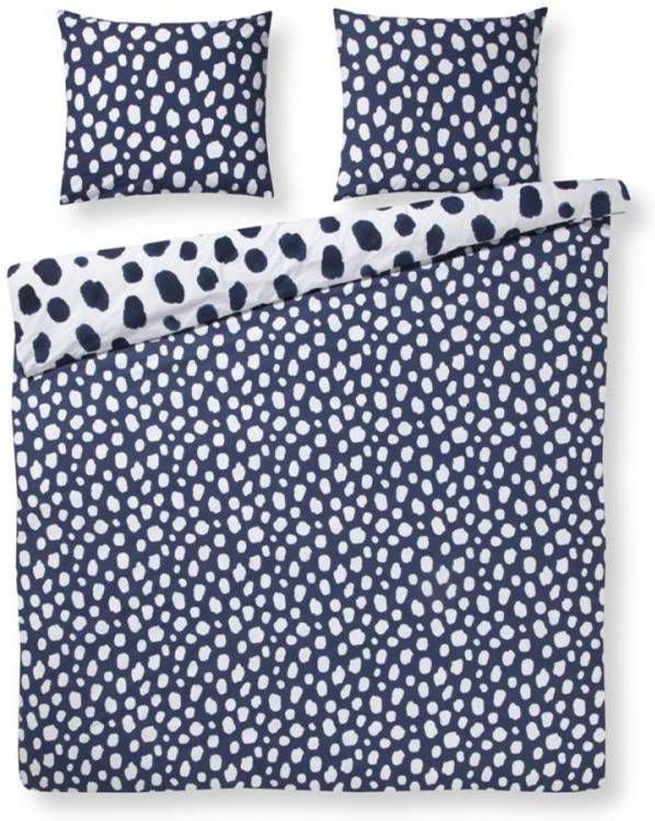 DAY Dream Donna Dekbedovertrek 100% Katoen 2 persoons(200x200/220 Cm + 2 Slopen) 2 Stuks(60x70 Cm) Blauw