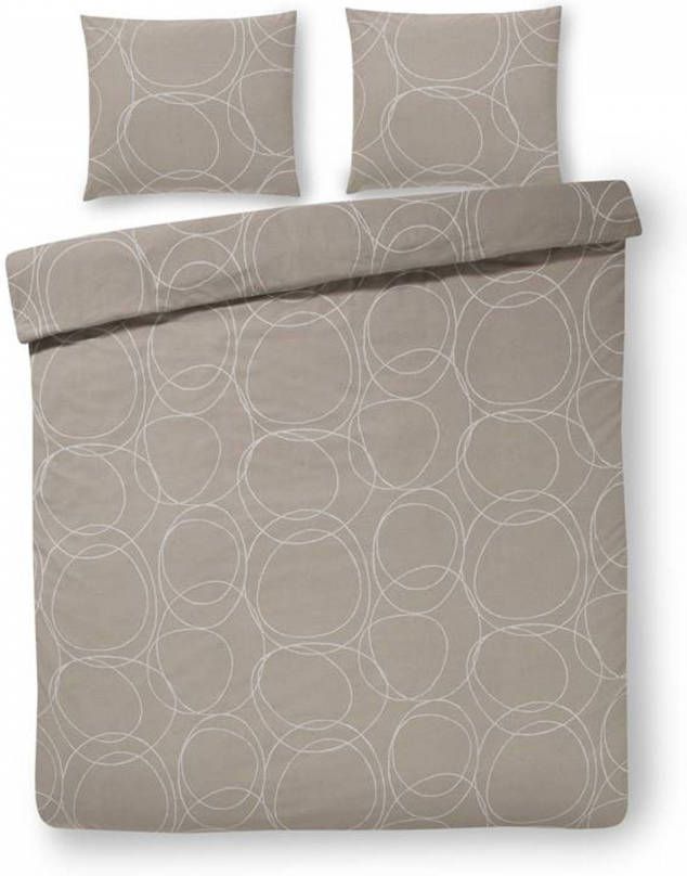 DAY Dream Pim Dekbedovertrek 100% Katoen 2 persoons(200x200/220 Cm + 2 Slopen) 2 Stuks(60x70 Cm) Zand, Sand