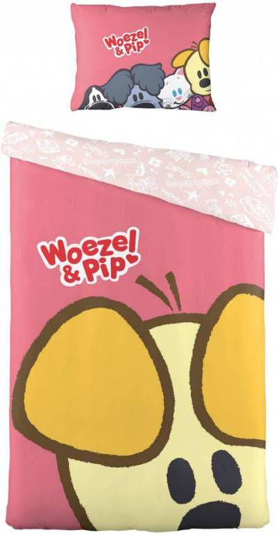 Woezel & Pip katoenen kinderdekbedovertrek(1 persoons)(dekbedovertrek 140x200 cm )
