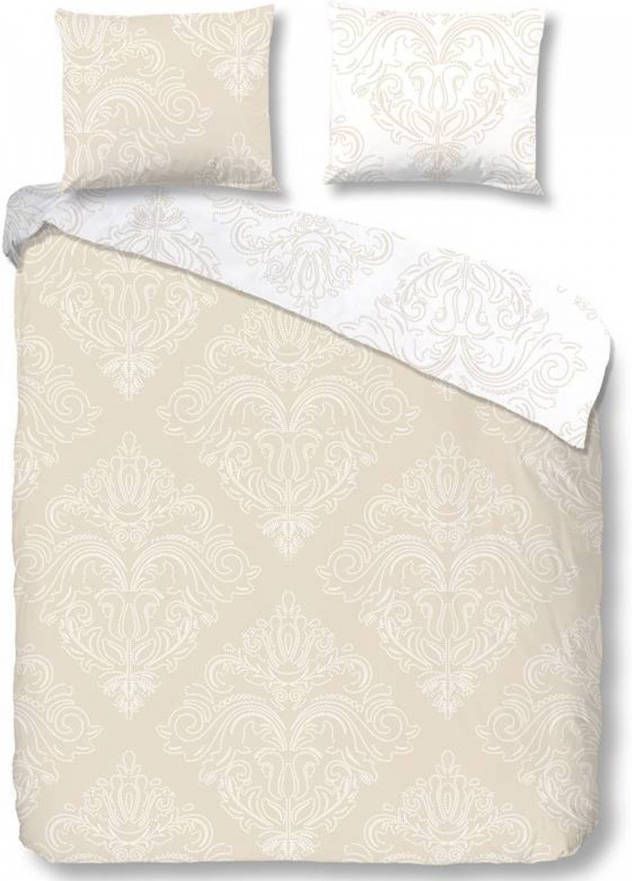 Descanso Mist Dekbedovertrek 100% Katoen satijn 2 persoons(200x200/220 Cm + 2 Slopen) 2 Stuks(60x70 Cm) Beige