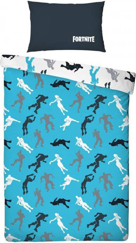 Smulderstextiel nl Fortnite Dabs Blauw Dekbedovertrek Eenpersoons 140 X 200 Cm Blauw