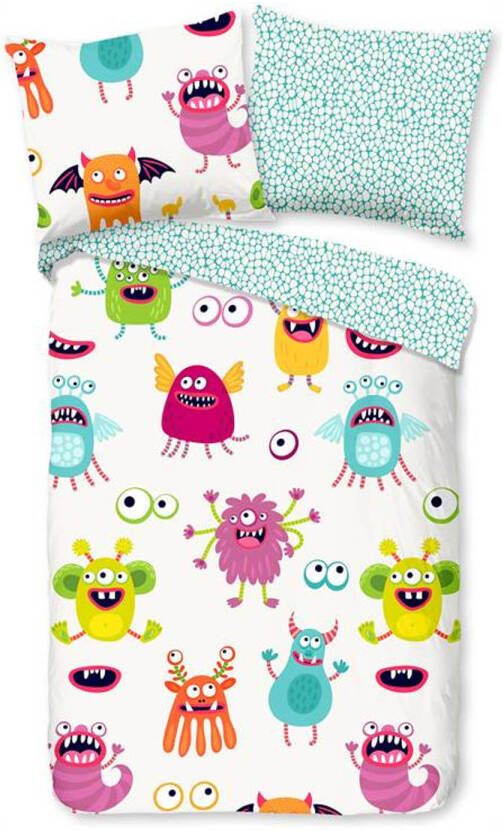 Good Morning Booh Dekbedovertrek Katoen Peuter(120x150 Cm + 1 Sloop) Off White