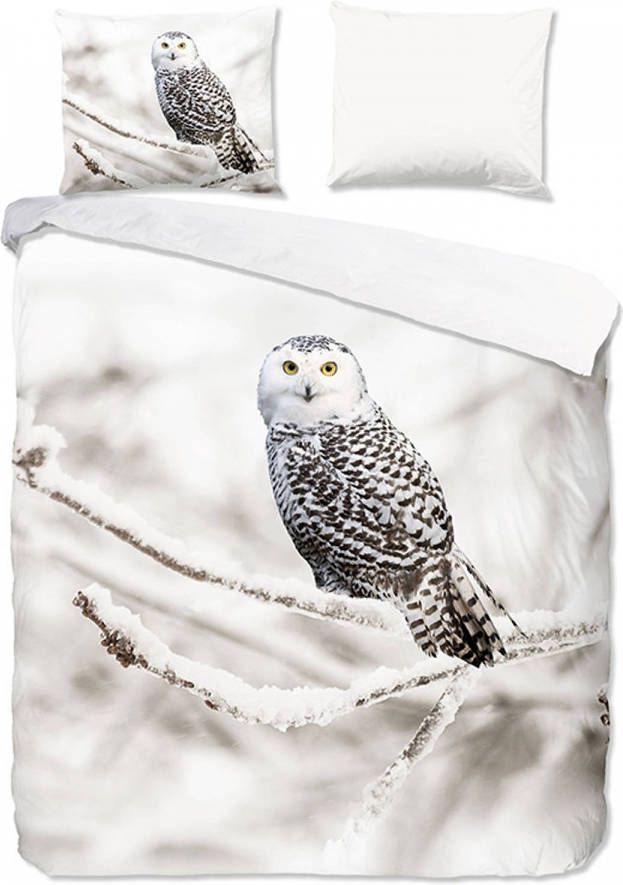 Good Morning Dekbedovertrek Flanel Snowy Owl 2 persoons(200 X 200/220 Cm )