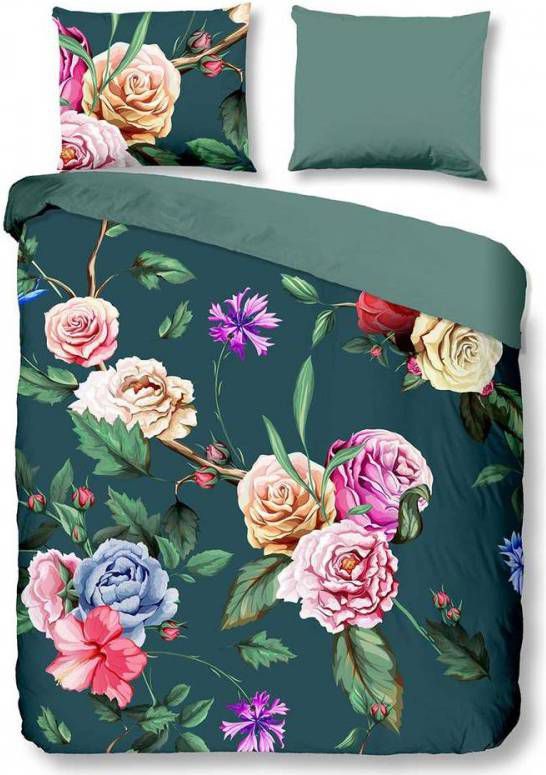 Good Morning dekbedovertrek Hamilton groen 200x200/220 cm Leen Bakker