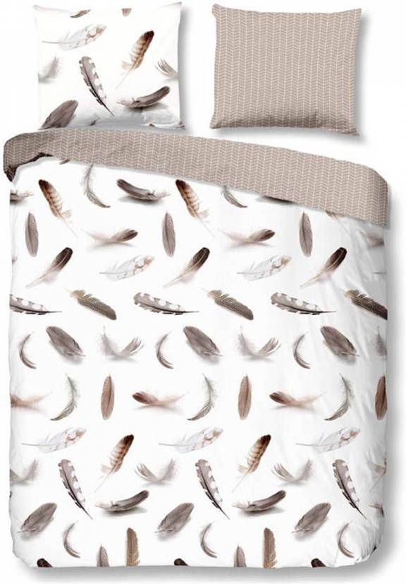 Good Morning Feathers Flanel Dekbedovertrek 2 persoons(200x200/220 Cm + 2 Slopen) Flanel Wit