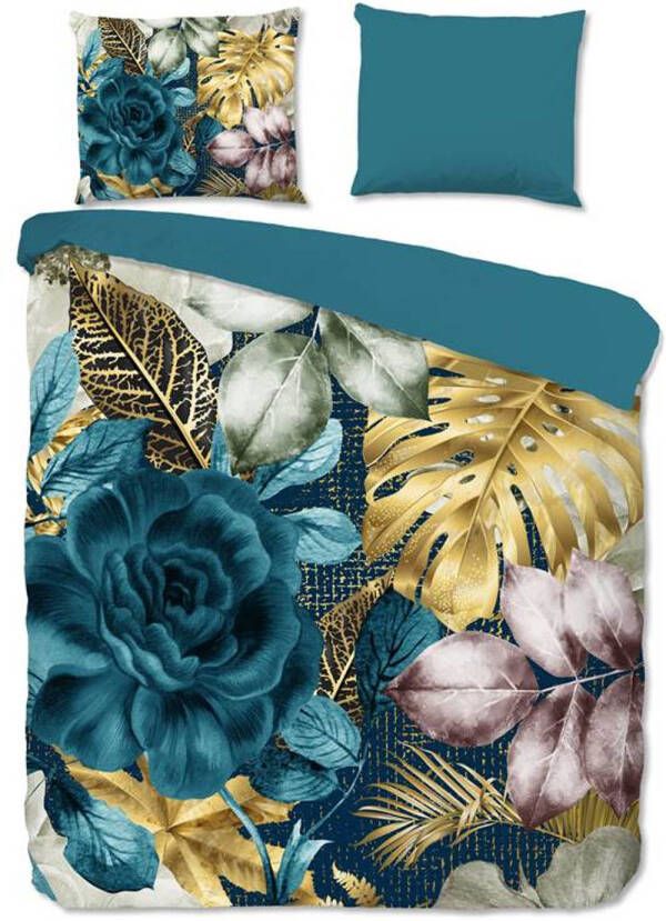 Good Morning Lidy Dekbedovertrek 1 persoons(140x200/220 Cm + 1 Sloop) Katoen Petrol