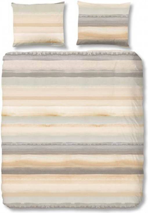 Good Morning Mika Dekbedovertrek Lits-jumeaux (240x200/220 Cm + 2 Slopen) Katoen Zand