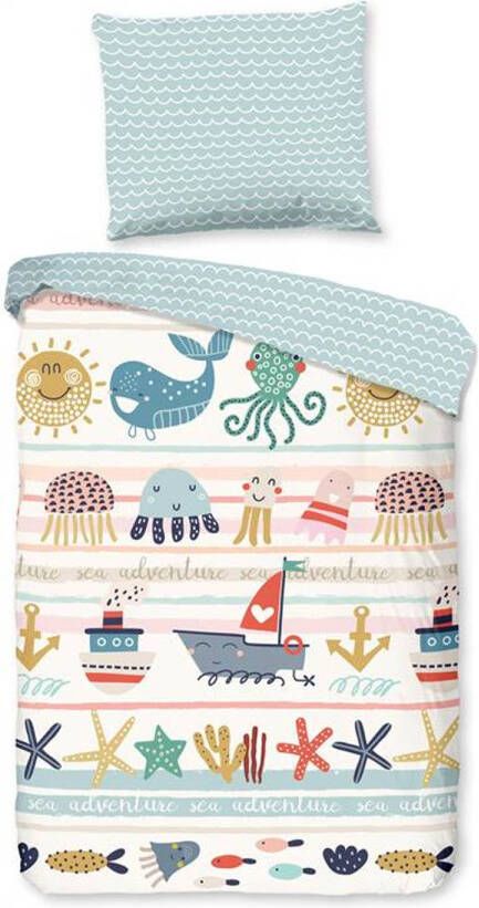 Good Morning Sea Dekbedovertrek Katoen Peuter(120x150 Cm + 1 Sloop) Multi