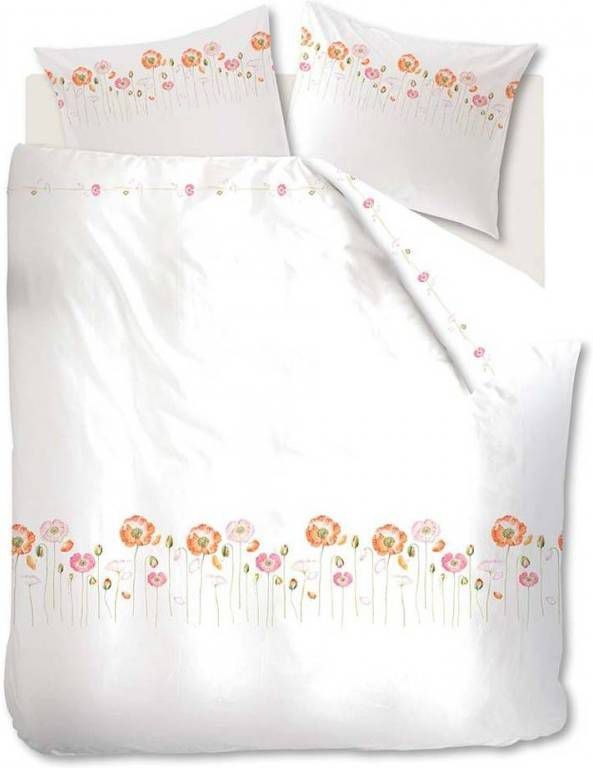 Marjolein Bastin dekbedovertrek Field Bouquet rood 200x200/220 cm Leen Bakker