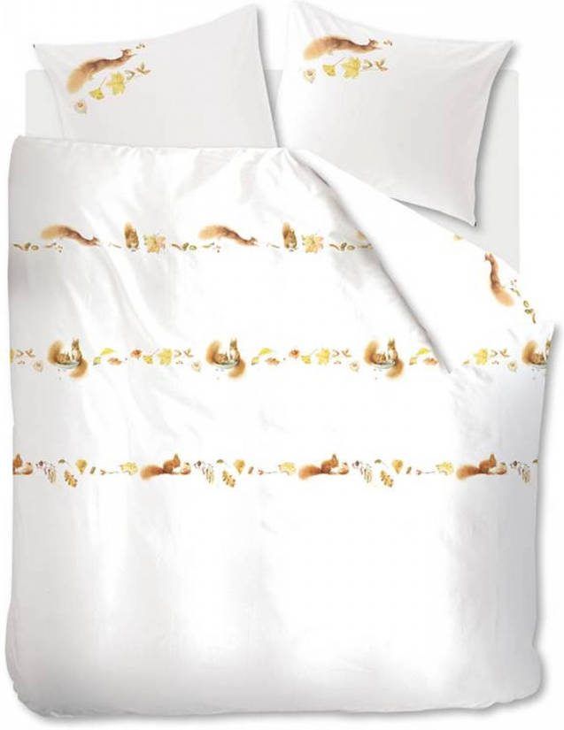 Marjolein Bastin Squirls Dekbedovertrek Lits jumeaux(240x200/220 Cm + 2 Slopen) Katoen Brown