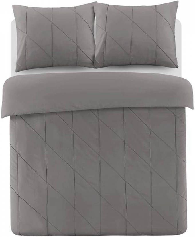 Papillon Canberra Dekbedovertrek 2 persoons(200x200/220 Cm + 2 Slopen) Percal Katoen Grijs