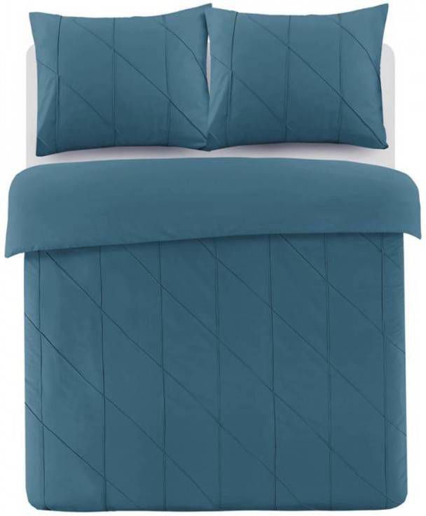 Papillon Canberra Dekbedovertrek Lits jumeaux(240x200/220 Cm + 2 Slopen) Percal Katoen Petrol